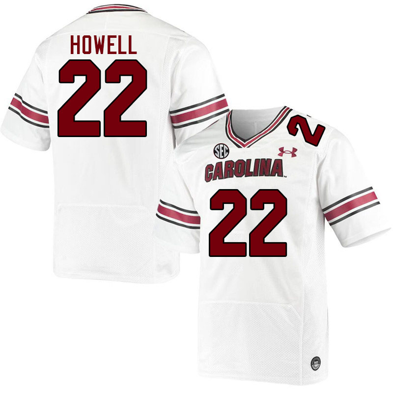 Men #22 Jawarn Howell South Carolina Gamecocks College Football Jerseys Stitched-White